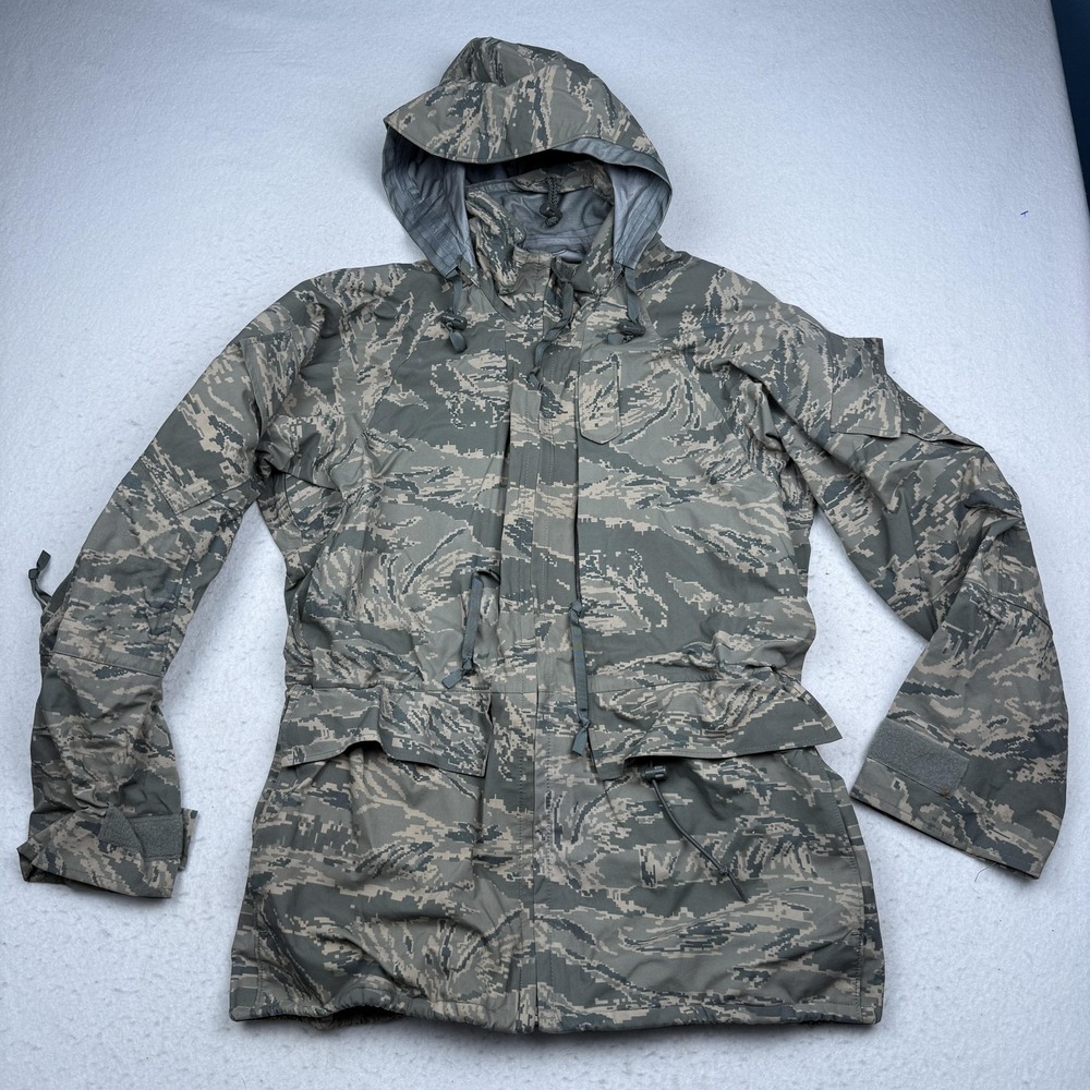 Tennier Industries Coat Mens Medium Camo APECS Air Force Tiger Stripe Parka